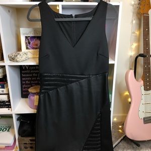 Guess Faux-leather Sleeveless Dress